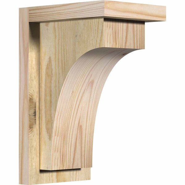 Ekena Millwork Huntington Rough Sawn Corbel w/Backplate, Douglas Fir, 6"W x 8"D x 12"H COR06X08X12HUN01RDF - main